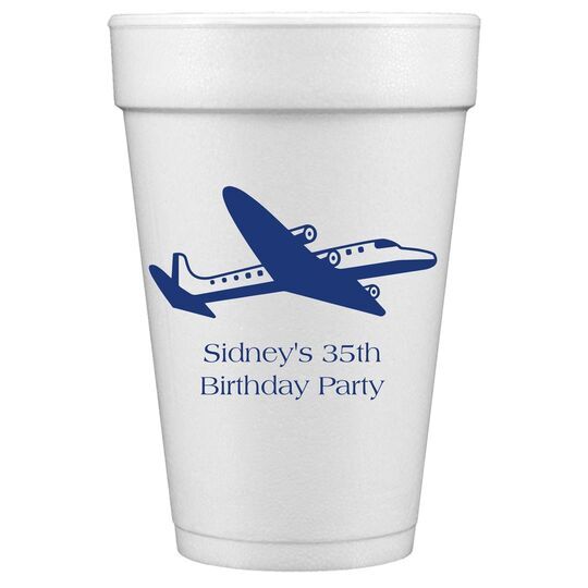Narrow Airliner Styrofoam Cups